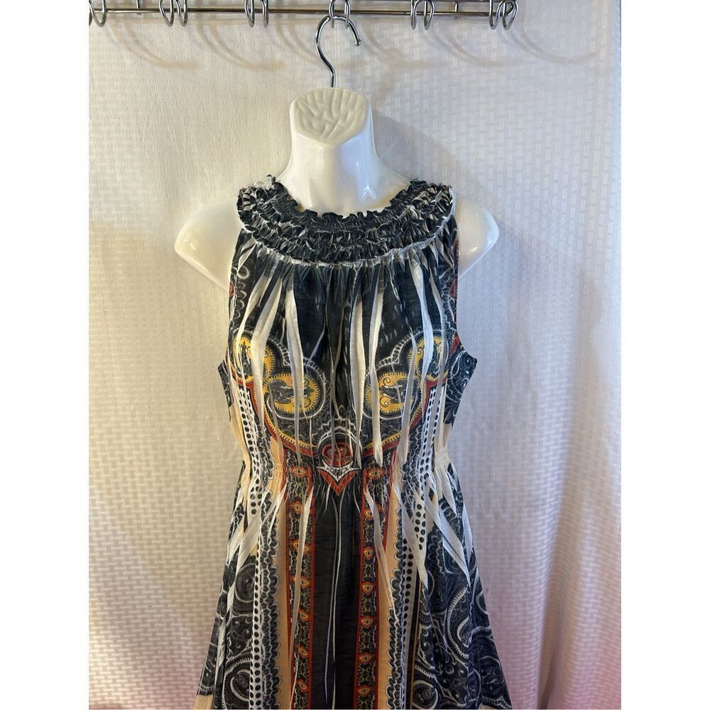 Live and Let Live Sleep maxi dress small‎ rn#119794 paisley gray